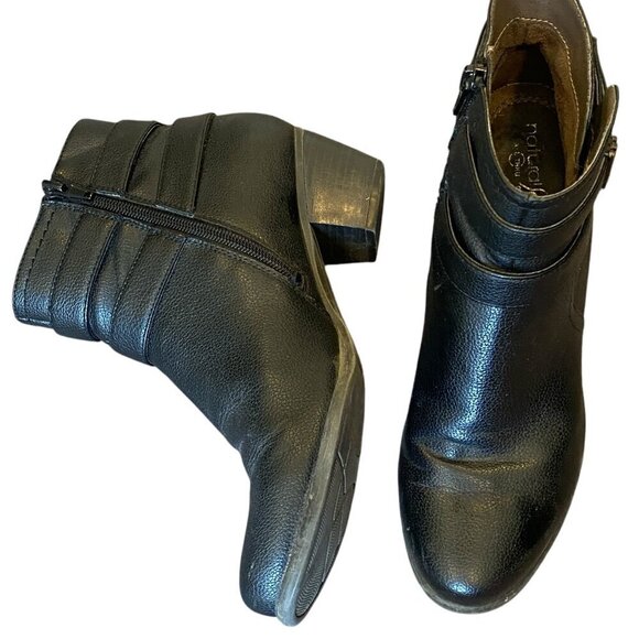 Natural Soul Karmen Moto Ankle Booties Hipster Biker Sz 8M Black #341C - Picture 3 of 9